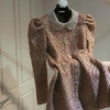 Đầm Dạ Tweed Tay Phồng Cổ Đính Đá Sang Trọng - Váy Tiểu Thư Thu Đông Noel Tết, Ảnh Thật, Loại 1, Giá 445k 9