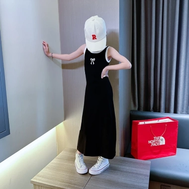 Đầm dài mùa hè phong cách Hàn Quốc cho bé gái lớn và nhỏ 3-14 tuổi, váy thể thao ôm vừa, đẹp mắt, siêu thoáng, giá ưu đãi 128.700₫