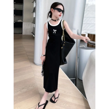 Đầm dài mùa hè phong cách Hàn Quốc cho bé gái lớn và nhỏ 3-14 tuổi, váy thể thao ôm vừa, đẹp mắt, siêu thoáng, giá ưu đãi 128.700₫