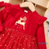 Đầm dài tay cổ tròn họa tiết ngôi sao, băng đô xinh xắn cho bé gái 3 tháng - 162.000 VND 6