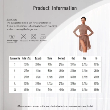 Đầm dài tay lấp lánh kim cương Nyeemya Nữ – Leotard ruched, thiết kế khiêu vũ
