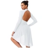 Đầm dài tay lấp lánh kim cương Nyeemya Nữ – Leotard ruched, thiết kế khiêu vũ 7