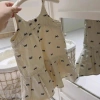 Đầm dây in nơ bé gái 2.025 - Vải cotton mỏng, thoáng mát mùa hè, giảm 17%