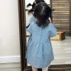 Đầm Denim Bé Gái Sơ Sinh Phong Cách Phương Tây, Mỏng Tay Ngắn, Siêu Đẹp 375k 5