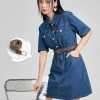 Đầm Denim Dáng Chữ A Tay Ngắn B02 - Giá 198.000, Tặng Dây Đai Bó Eo 3