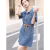Đầm Denim Dáng Chữ A Tay Ngắn B02 - Giá 198.000, Tặng Dây Đai Bó Eo 7