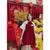 Đầm đỏ tay lở chụp hình Tết sang chảnh DH STUDIO giảm giá 199k rực rỡ đầu năm 4