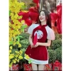 Đầm đỏ tay lở chụp hình Tết sang chảnh DH STUDIO giảm giá 199k rực rỡ đầu năm 7