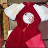 Đầm đỏ tay lở chụp hình Tết sang chảnh DH STUDIO giảm giá 199k rực rỡ đầu năm 9