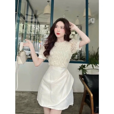 Đầm dự tiệc cổ tròn đính chuỗi sang trọng Stella Dress - Giá 229.000₫ (giảm từ 279.380₫)