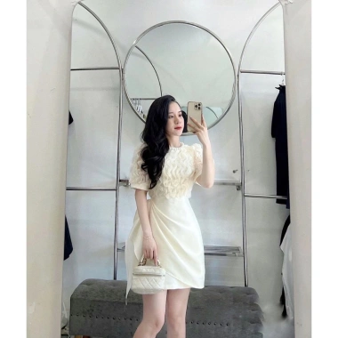 Đầm dự tiệc cổ tròn đính chuỗi sang trọng Stella Dress - Giá 229.000₫ (giảm từ 279.380₫)