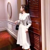 Đầm dự tiệc cổ vest tay dài, váy tết phong cách Hàn Quốc - Giá chỉ 133k 4
