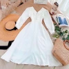 Đầm dự tiệc cổ vest tay dài, váy tết phong cách Hàn Quốc - Giá chỉ 133k 5