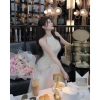 Đầm dự tiệc cổ yếm ren hoa, lưới xòe bồng Runam – Thiết kế bay bổng, sang trọng, không cườm cổ, giá 140k JUDINO 3