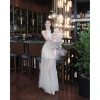 Đầm dự tiệc cổ yếm ren hoa, lưới xòe bồng Runam – Thiết kế bay bổng, sang trọng, không cườm cổ, giá 140k JUDINO 8