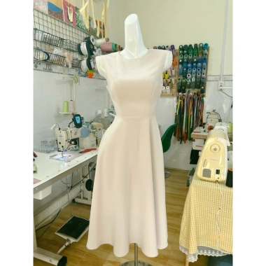 Đầm dự tiệc công sở KOCHY D39 cổ tròn dáng xoè, thanh lịch, size S‑L, giảm giá 349k 8 Đầm dự tiệc công sở KOCHY D39 cổ tròn dáng xoè, thanh lịch, size S‑L, giảm giá 349k 8