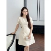 Đầm dự tiệc đen trắng xếp li Kora Dress – Thân mỏng, tag đá, chỉ 182.699₫ 9