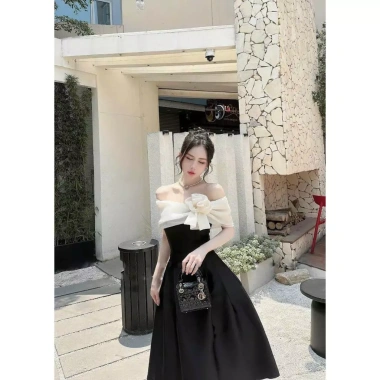 Đầm dự tiệc xòe voan trễ vai đính hoa Hirin - Chỉ 150.000 VND (giảm từ 186.000) 5