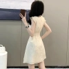 Đầm giảm béo Trung Quốc nữ, tay áo lông tơ, thắt lưng sang trọng, chỉ 353.273₫ 3