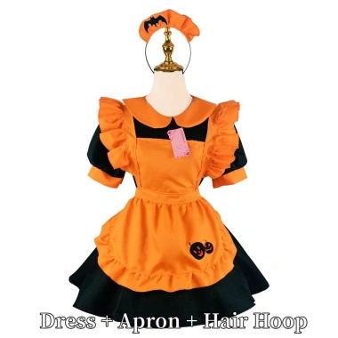 Đầm Halloween Gothic Người Giúp Việc Bí Ngô Đáng Yêu Giảm Giá Đặc Biệt 117k 4