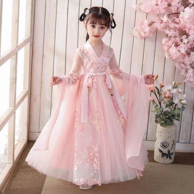 Đầm Hanfu Đỏ Dài Thêu Cho Bé Gái Thời Trang Trẻ Em Giá Ưu Đãi 186.851₫