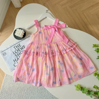 Đầm hoa bé gái 2 dây dịu dàng, xinh xắn, giảm giá 186.000đ - Váy dễ thương, mềm mại cho bé