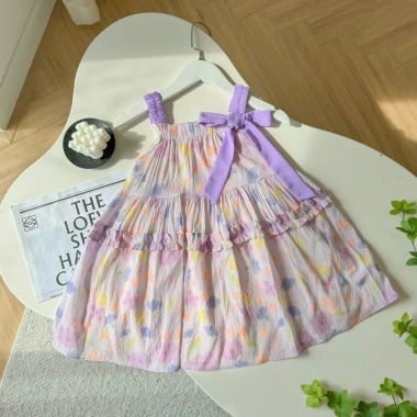 Đầm hoa bé gái 2 dây dịu dàng, xinh xắn, giảm giá 186.000đ - Váy dễ thương, mềm mại cho bé