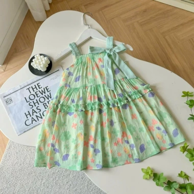 Đầm hoa bé gái 2 dây dịu dàng, xinh xắn, giảm giá 186.000đ - Váy dễ thương, mềm mại cho bé