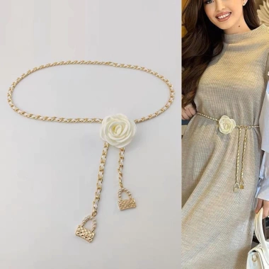 Đầm hoa thanh lịch thắt lưng camellia - Quà tặng hoàn hảo, chỉ 54,717 VND