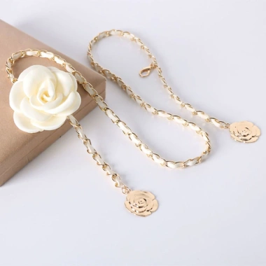 Đầm hoa thanh lịch thắt lưng camellia - Quà tặng hoàn hảo, chỉ 54,717 VND
