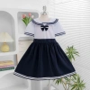 Đầm học sinh bé gái cấp 1 xếp ly mềm mịn, dây cột tiện lợi - đồng phục tiểu học giá ưu đãi 126k 12