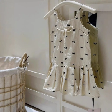 Đầm In Hình Nơ Bé Gái Hàn Quốc Cotton Sling Dress Giá Ưu Đãi 280k 2