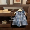 Đầm kẻ sọc không tay Hàn Quốc chữ A ngọt ngào, preppy, thoáng khí mùa hè 229k 2
