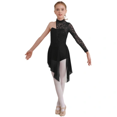 Đầm Khiêu Vũ Bé Gái 6-16 Nyeemya Nửa Hoa Ren, Bodice Viền Bất Đối Xứng, Boyshorts - 442.800₫ 4