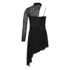 Đầm Khiêu Vũ Bé Gái 6-16 Nyeemya Nửa Hoa Ren, Bodice Viền Bất Đối Xứng, Boyshorts - 442.800₫ 5