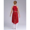 Đầm Khiêu Vũ Latin Bé Gái 6-16 Năm Không Tay Lấp Lánh Kim Cương Ruched Leotard – Phong Cách Hiện Đại 2