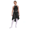 Đầm Khiêu Vũ Latin Bé Gái 6-16 Năm Không Tay Lấp Lánh Kim Cương Ruched Leotard – Phong Cách Hiện Đại 5