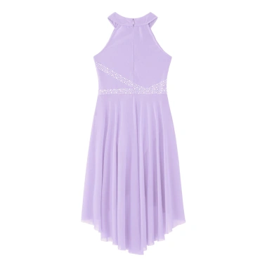 Đầm Khiêu Vũ Latin Bé Gái 6-16 Năm Không Tay Lấp Lánh Kim Cương Ruched Leotard – Phong Cách Hiện Đại