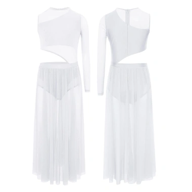 Đầm Khiêu Vũ Trẻ Em Bé Gái Cổ Tròn Sheer Lưới Bất Đối Xứng - 411,480₫ 6