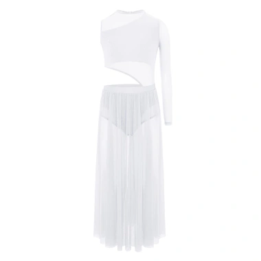 Đầm Khiêu Vũ Trẻ Em Bé Gái Cổ Tròn Sheer Lưới Bất Đối Xứng - 411,480₫ 7