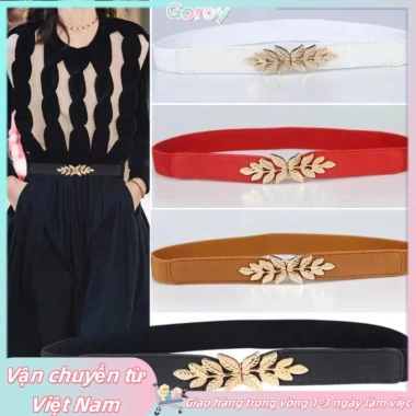 Đầm lá phong thời trang nữ, khóa co giãn, thắt lưng, giá ưu đãi 36.850 VNĐ