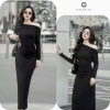 Đầm Lệch Vai Ôm Dáng Dài Gochic - Thun Tăm Co Dãn, Mềm Mại, Giá ưu đãi 219k 7