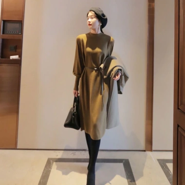 Đầm Len Công Sở Thắt Eo Ngọt Ngào AL43 - Hàng Quảng Châu Cao Cấp Giá 365k