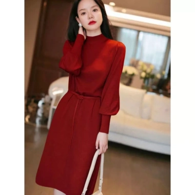 Đầm Len Công Sở Thắt Eo Ngọt Ngào AL43 - Hàng Quảng Châu Cao Cấp Giá 365k