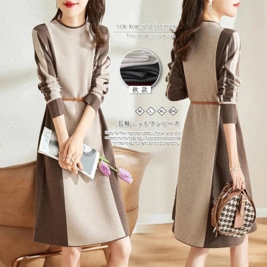 Đầm Len Công Sở Thắt Eo Thanh Lịch AL90 - Hàng Quảng Châu Cao Cấp, Giá Ưu Đãi 335.000đ