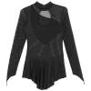 Đầm Leotard Nữ Trượt Băng Nyeemya - Kim Cương Giả Lấp Lánh, Sheer Lưới Dài Tay, 557k 4