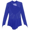 Đầm Leotard Nữ Trượt Băng Nyeemya - Kim Cương Giả Lấp Lánh, Sheer Lưới Dài Tay, 557k 7