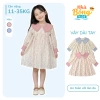 Đầm liền dài tay bé gái 3-8 tuổi phong cách Pháp mùa thu đông, cotton mềm mịn, dễ mặc, giá ưu đãi 215k