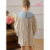 Đầm liền dài tay bé gái 3-8 tuổi phong cách Pháp mùa thu đông, cotton mềm mịn, dễ mặc, giá ưu đãi 215k 9