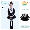 Đầm liền dài tay bé gái ren, nơ tháo rời – Công chúa Hàn Quốc, váy tiểu thư, 236k